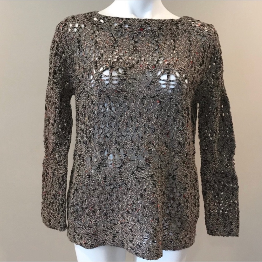 Soft Surroundings Multicolor Open knit sweater Size M